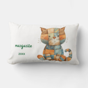 Personalisiert Calico Cat Artwork Lumbar Pillow Lendenkissen