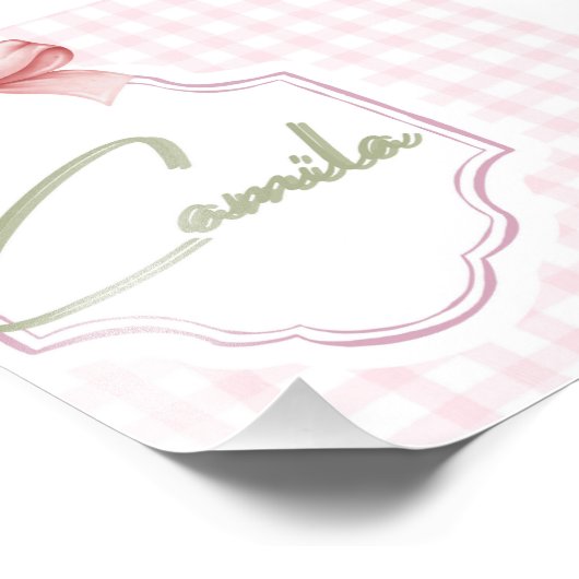 Personalisiert Camila Baby Girl Kinderzimmer Bow&G Fotodruck (Ecke)