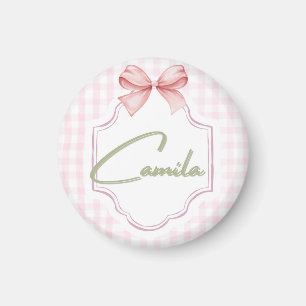 Personalisiert Camila Baby Girl Kinderzimmer Bow&G Magnet