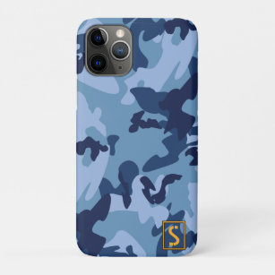 Personalisiert Camouflage Blueberries Navy Blue Case-Mate iPhone Hülle