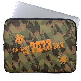 Personalisiert Camouflage Woodland Green Laptopschutzhülle