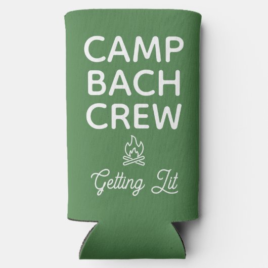 Personalisiert Camp Bach Crew Bachelorette Selters Dosenkühler (Rückseite)