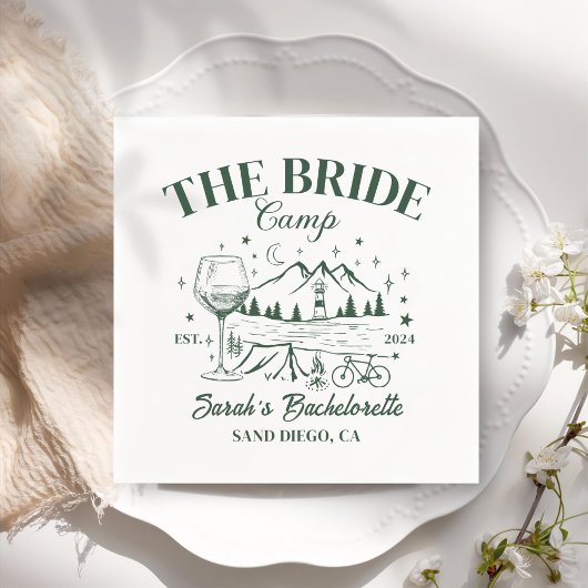 Personalisiert Camp Bachelorette Cocktail Serviette
