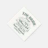 Personalisiert Camp Bachelorette Cocktail Serviette (Ecke)
