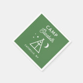 Personalisiert Camp Bachelorette Flannel Serviette (Ecke)