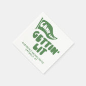 Personalisiert Camp Bachelorette Gettin' Lit Serviette (Ecke)