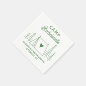 Personalisiert Camp Bachelorette Niedlich Zelt Serviette (Ecke)