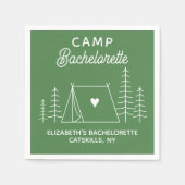 Personalisiert Camp Bachelorette Serviette (Vorderseite)