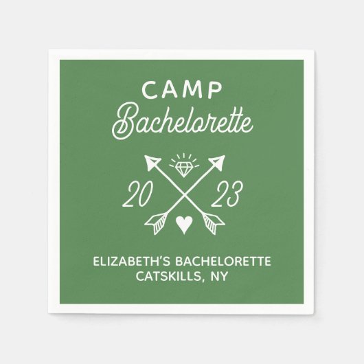 Personalisiert Camp Bachelorette Serviette (Vorderseite)