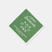 Personalisiert Camp Bachelorette Serviette (Ecke)