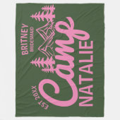 Personalisiert Camp Junggeselinnen-Abschied Brides Fleecedecke (Vorderseite)