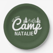 Personalisiert Camp Junggeselinnen-Abschied Brides Pappteller (Vorderseite)