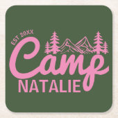 Personalisiert Camp Junggeselinnen-Abschied Brides Rechteckiger Pappuntersetzer (Vorderseite)