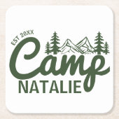 Personalisiert Camp Junggeselinnen-Abschied Brides Rechteckiger Pappuntersetzer (Vorderseite)