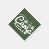 Personalisiert Camp Junggeselinnen-Abschied Brides Serviette (Ecke)