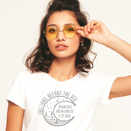 Personalisiert Camping Junggeselinnen-Abschied Moo T-Shirt