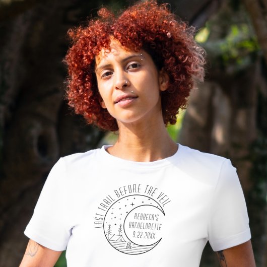 Personalisiert Camping Junggeselinnen-Abschied Moo T-Shirt