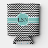 Personalisiert Can Cooler - Black Zigzag Dosenkühler (Vorderseite)