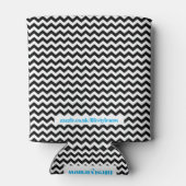 Personalisiert Can Cooler - Black Zigzag Dosenkühler (Rückseite)