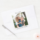 Personalisiert Candle-Gastgeschenk Hochzeit dank C Quadratischer Aufkleber (Umschlag)