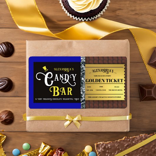 Personalisiert Candy Bar Golden Ticket