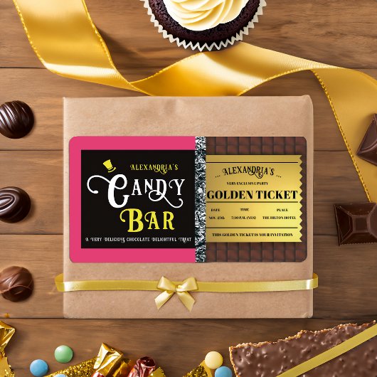 Personalisiert Candy Bar Golden Ticket