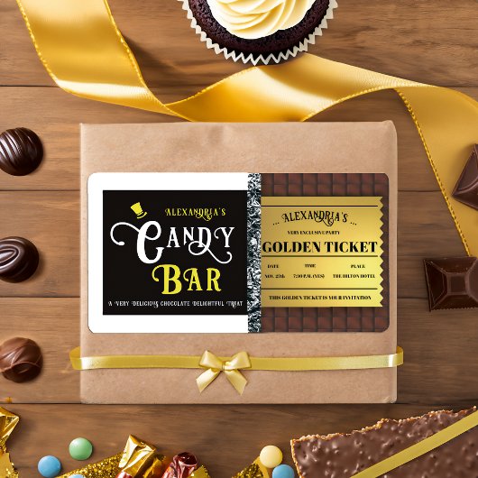Personalisiert Candy Bar Golden Ticket