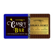 Personalisiert Candy Bar Golden Ticket (Vorne)