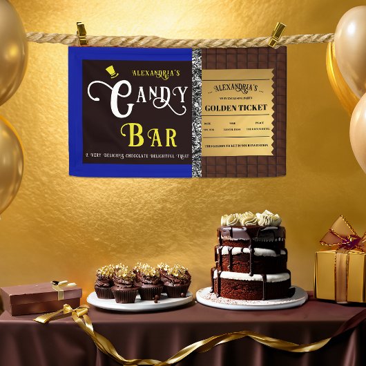 Personalisiert Candy Bar Golden Ticket Banner