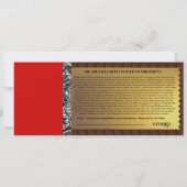 Personalisiert Candy Bar Golden Ticket Einladung (Rückseite)