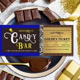 Personalisiert Candy Bar Golden Ticket Einladung