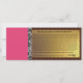 Personalisiert Candy Bar Golden Ticket Einladung (Rückseite)