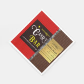 Personalisiert Candy Bar Golden Ticket Party Serviette (Ecke)