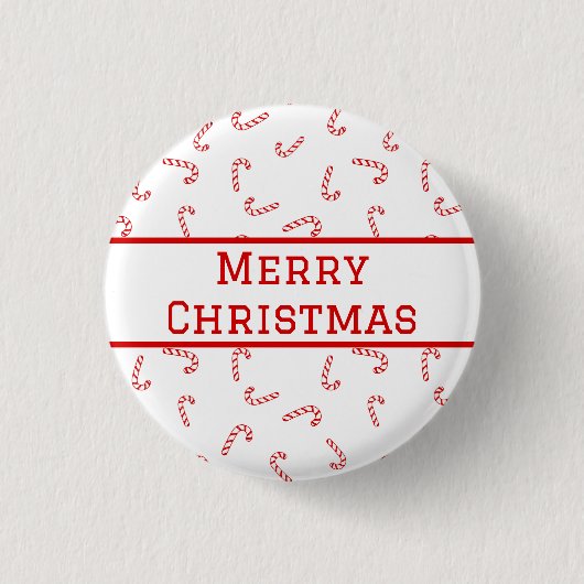 Personalisiert Candy Cane Christmas Button (Vorderseite)