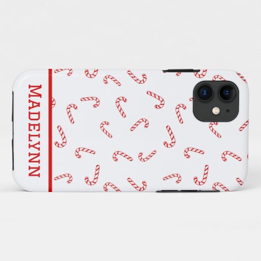 Personalisiert Candy Cane Christmas Case-Mate iPhone Hülle (Rückseite (Horizontal))