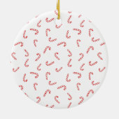 Personalisiert Candy Cane Christmas Keramik Ornament (Hinten)