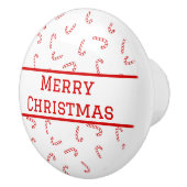 Personalisiert Candy Cane Christmas Keramikknauf (Rechts)