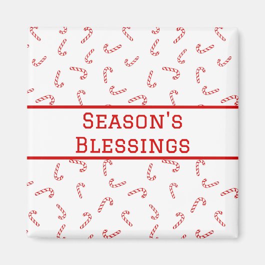 Personalisiert Candy Cane Christmas Magnet (Vorne)