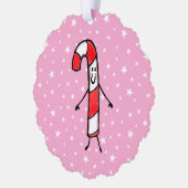 Personalisiert Candy Cane Christmas Ornament Karte (Links)