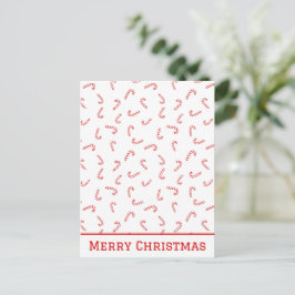 Personalisiert Candy Cane Christmas Postkarte