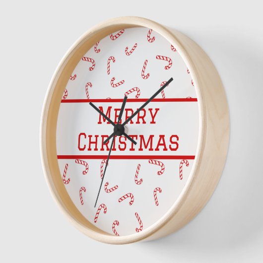 Personalisiert Candy Cane Christmas Uhr (Winkel)