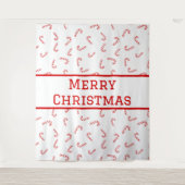 Personalisiert Candy Cane Christmas Wandteppich (Vorderseite)