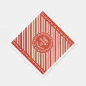 Personalisiert Candy Cane Stripe Serviette (Ecke)