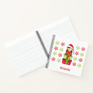 Personalisiert Candy Crush Elf Weihnachten Notizblock