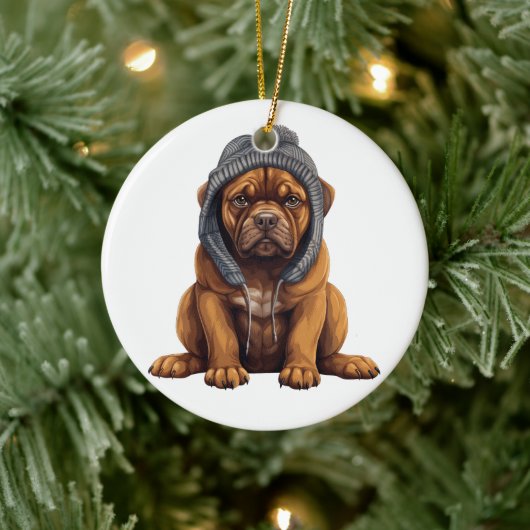 Personalisiert Cane Corso Dog Art Keramik Ornament (Baum)