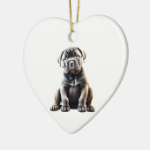 Personalisiert Cane Corso Puppy Keramik Ornament (Links)