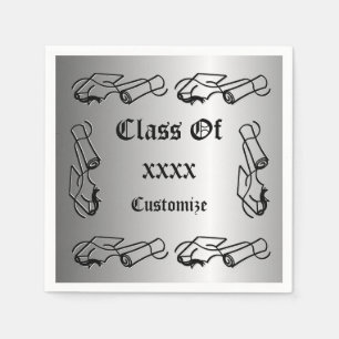 Personalisiert Cap & Diploma Class-Event Napkins Serviette