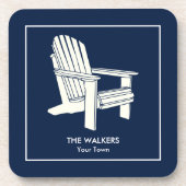 Personalisiert Cape Cod Adirondack Vorsitzender Getränkeuntersetzer (Vorderseite)