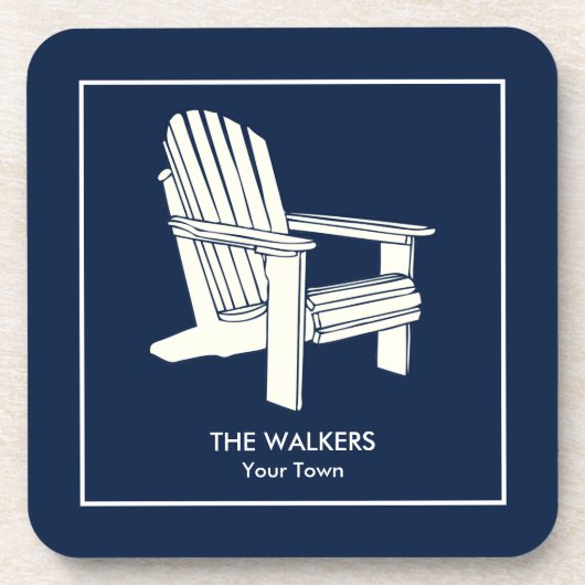 Personalisiert Cape Cod Adirondack Vorsitzender Getränkeuntersetzer (Vorderseite)