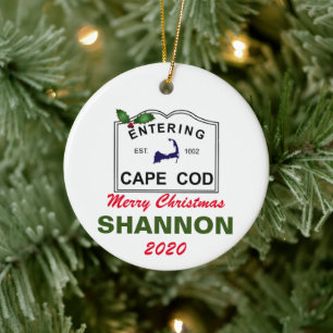 PERSONALISIERT Cape Cod Weihnachtsfeier Keramik Or Keramik Ornament